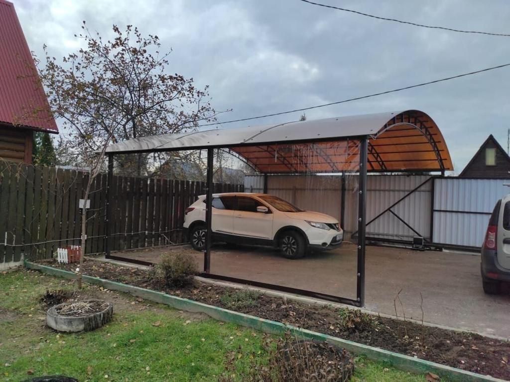 Прозрачные шторы ПВХ для навеса под автомобиль в посёлке Нахабино